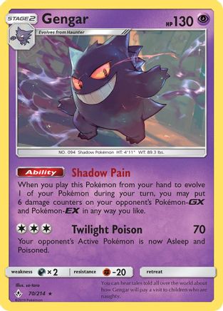 Gengar (070/214) - SUB  - Rare - Reverse Holofoil