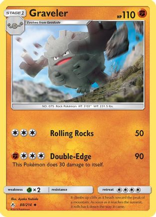 Graveler (088) - SUB  - Uncommon - Reverse Holofoil