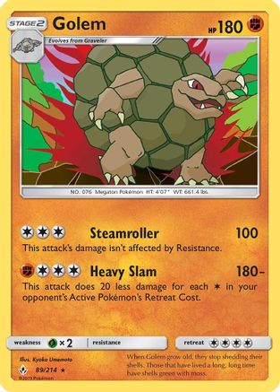 Golem (089/214) - SUB  - Holo Rare - Holofoil