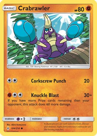 Crabrawler (104/214) - SUB  - Common - Reverse Holofoil
