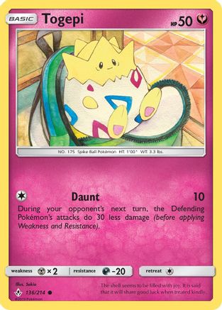 Togepi (136/214) - SUB  - Common - Reverse Holofoil