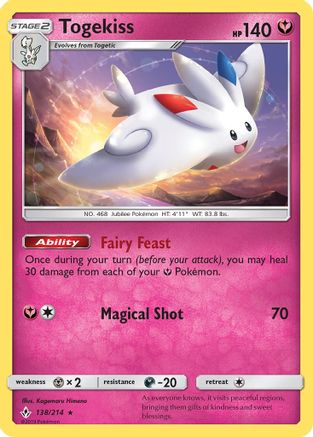 Togekiss (138/214) - SUB  - Holo Rare - Reverse Holofoil
