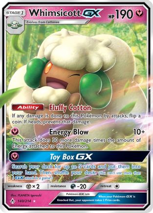 Whimsicott GX (140/214) - SUB  - Ultra Rare - Holofoil