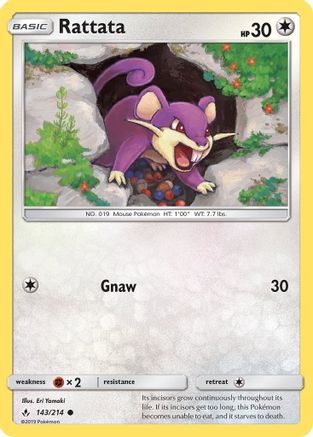 Rattata (143/214) - SUB  - Common - Reverse Holofoil