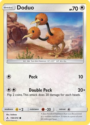 Doduo (150/214) - SUB  - Common - Reverse Holofoil