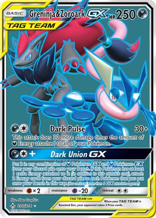 Greninja & Zoroark GX (200) (Full Art) (200) - SUB  - Ultra Rare - Holofoil