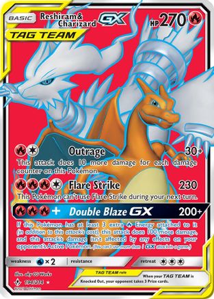 Reshiram & Charizard GX (Full Art) (194/214) - SUB  - Ultra Rare - Holofoil