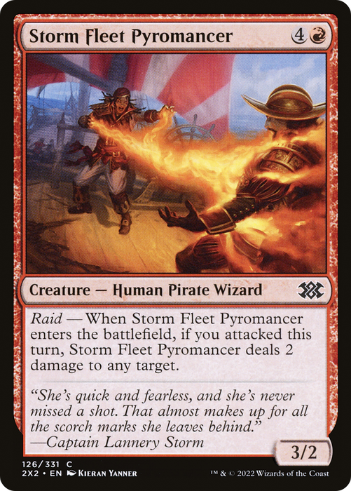 Storm Fleet Pyromancer (2X2-126) - common - Foil