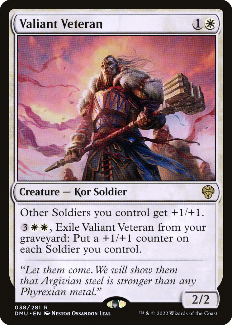 Valiant Veteran (DMU-038) - rare - Foil