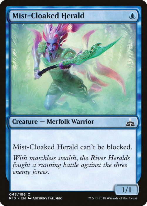 Mist-Cloaked Herald (RIX-043) - common - Foil
