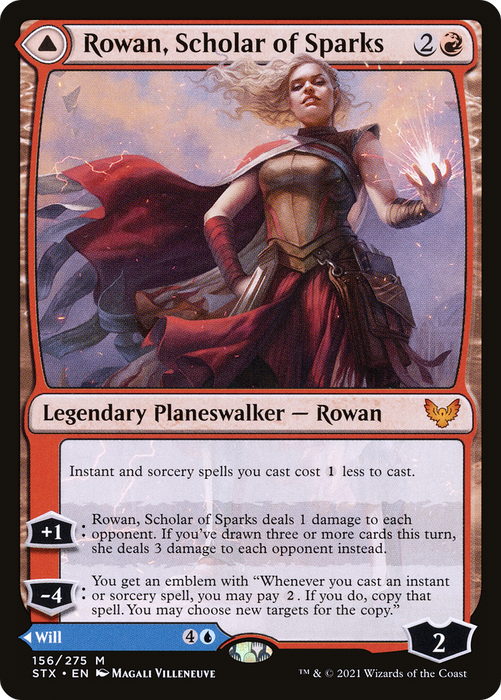 Rowan, Scholar of Sparks // Will, Scholar of Frost (STX-156) - mythic - Foil