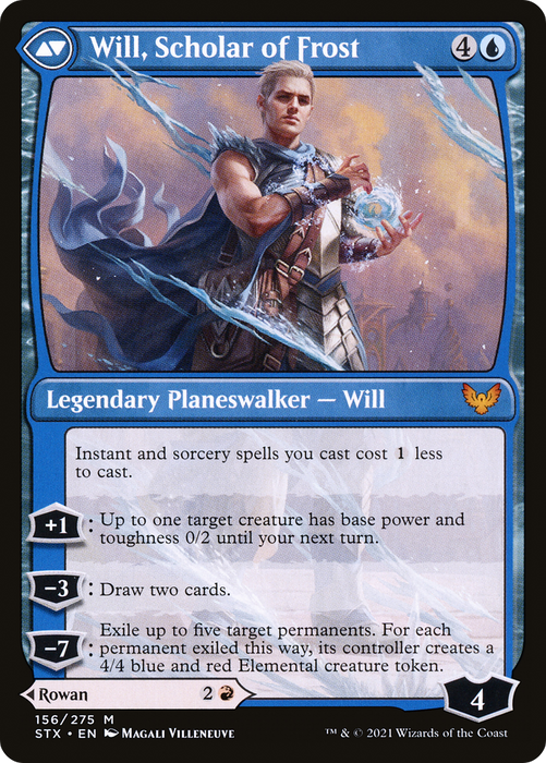 Rowan, Scholar of Sparks // Will, Scholar of Frost (STX-156) - mythic - Foil