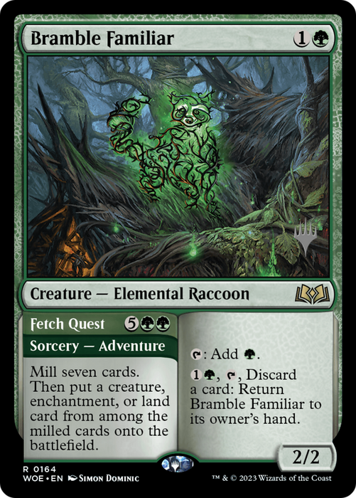 Bramble Familiar // Fetch Quest (PPWOE-164P) - rare - Foil