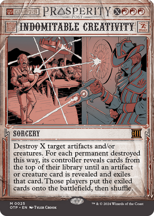 Indomitable Creativity (OTP-025) - mythic: (Showcase) (Borderless)