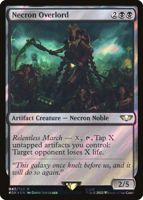 Necron Overlord (40K-43★) - rare - Foil