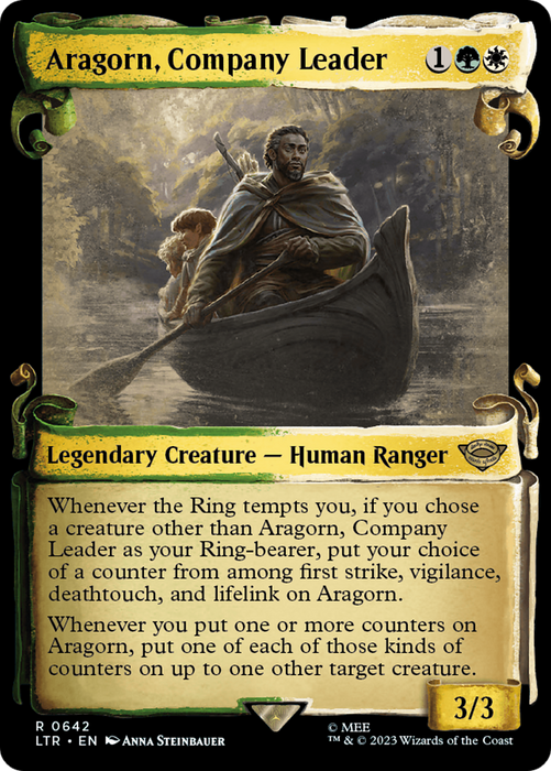 Aragorn, Company Leader (LTR-642) - rare: (Showcase) - Foil