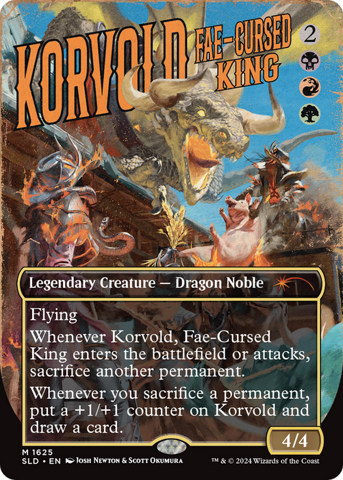 Korvold, Fae-Cursed King (SLD-1625) - mythic (Borderless)