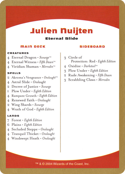 Julien Nuijten Decklist (WCD-JN0B) - common