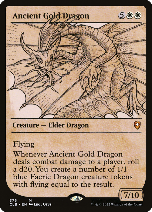 Ancient Gold Dragon (CLB-376) - mythic: (Showcase) - Foil