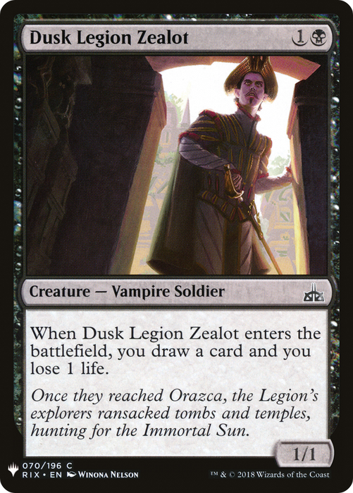 Dusk Legion Zealot (LIST-RIX-70) - common