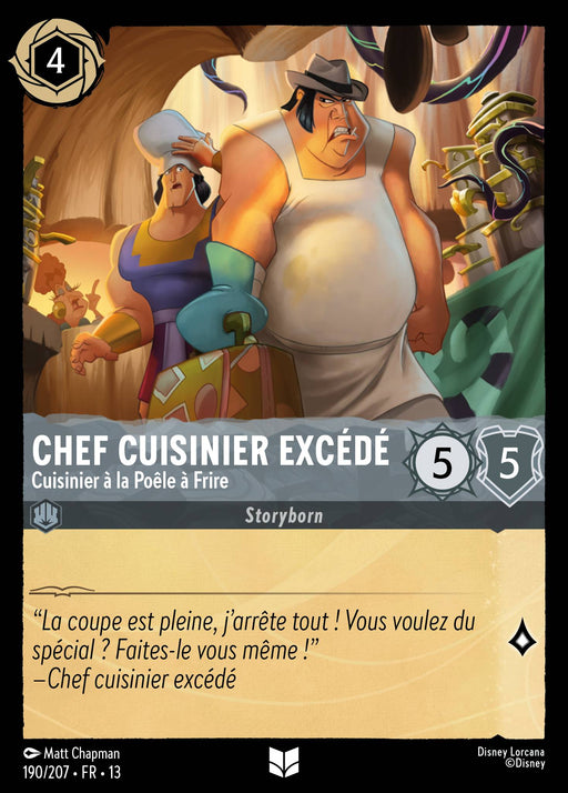 Chef cuisinier excédé - Cuisinier à la Poêle à Frire