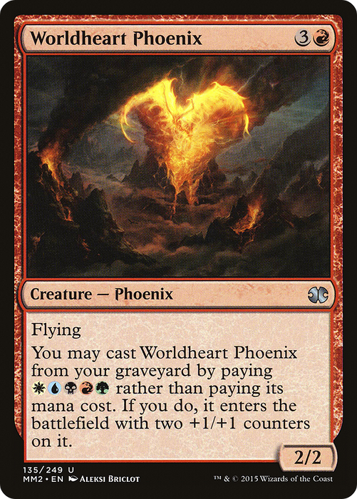 Worldheart Phoenix (MM2-135) - uncommon - Foil