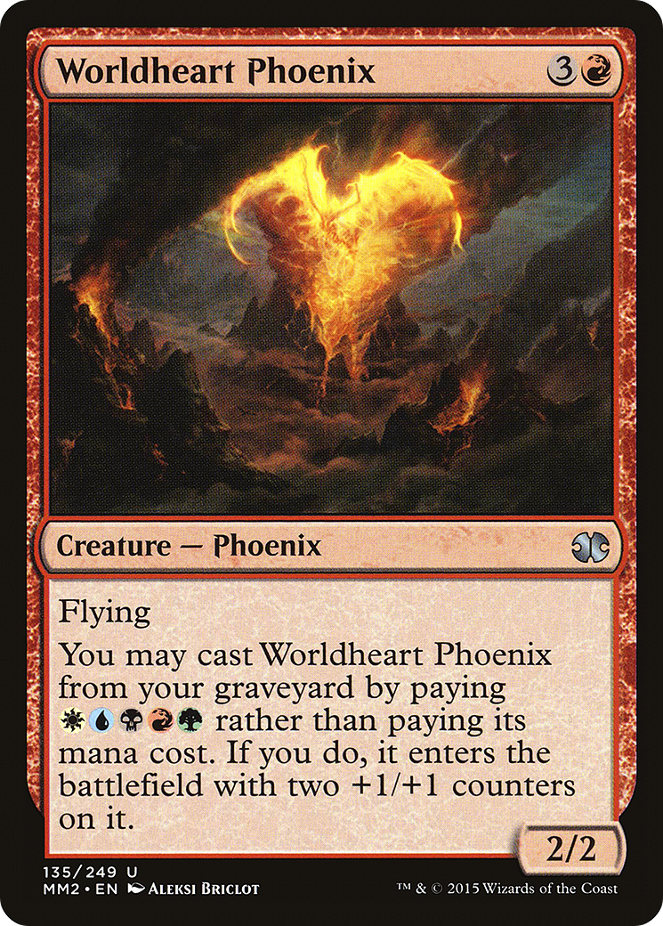 Worldheart Phoenix (MM2-135) - uncommon