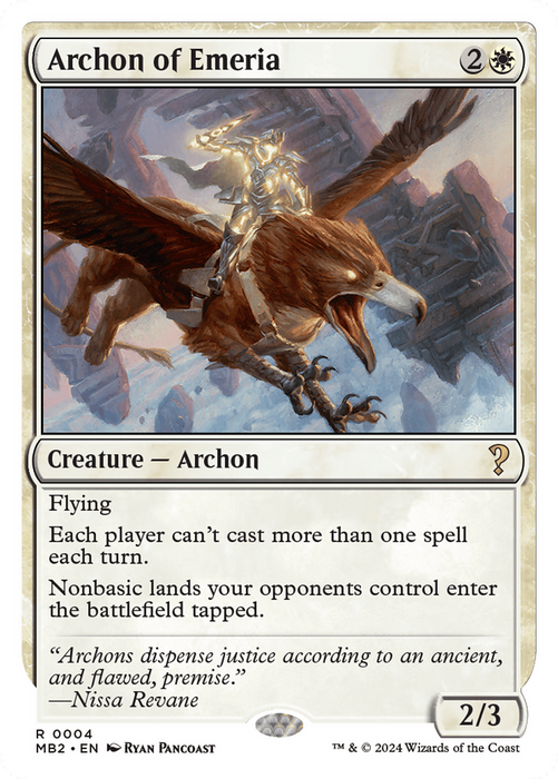 Archon of Emeria (MB2-004) - rare