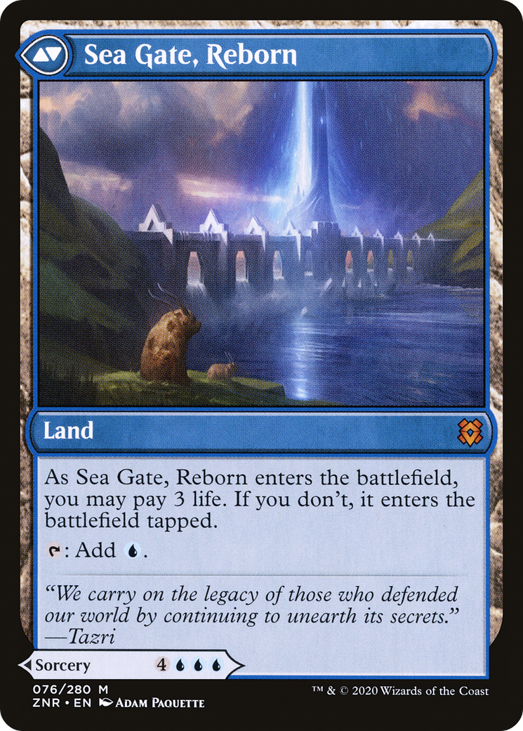 Sea Gate Restoration // Sea Gate, Reborn (ZNR-076) - mythic - Foil