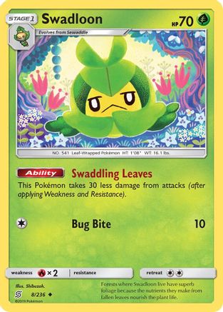 Swadloon (008/236) - SUM  - Uncommon - Reverse Holofoil