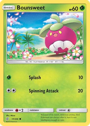 Bounsweet (017) - SUM  - Common - Reverse Holofoil