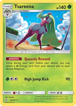 Tsareena (019) - SUM  - Holo Rare - Reverse Holofoil