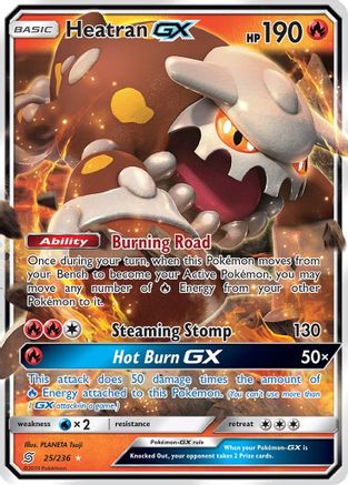 Heatran GX (025/236) - SUM  - Ultra Rare - Holofoil