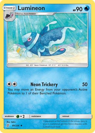 Lumineon (040) - SUM  - Uncommon - Reverse Holofoil