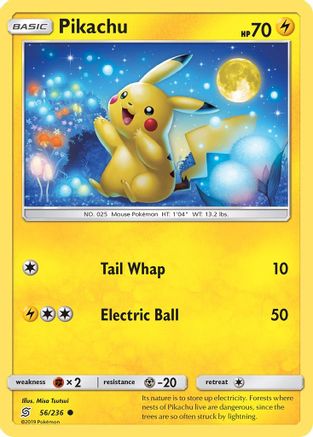 Pikachu (56) (056/236) - SUM  - Common - Reverse Holofoil