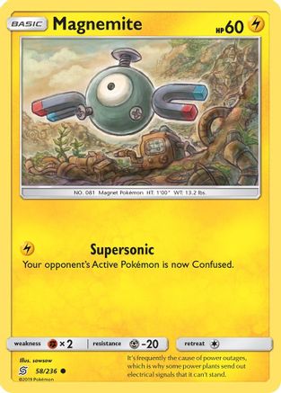 Magnemite (058/236) - SUM  - Common - Reverse Holofoil