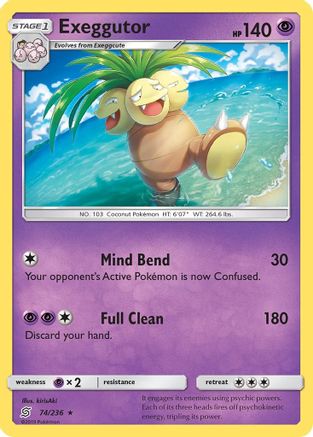 Exeggutor (074) - SUM  - Rare - Reverse Holofoil