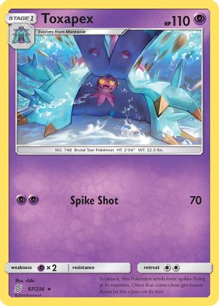 Toxapex (097/236) - SUM  - Rare - Reverse Holofoil
