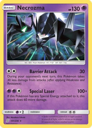 Necrozma (101/236) - SUM  - Rare - Reverse Holofoil
