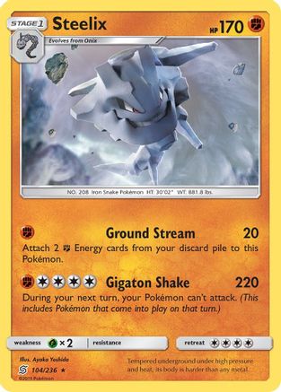 Steelix (104/236) - SUM  - Rare - Reverse Holofoil
