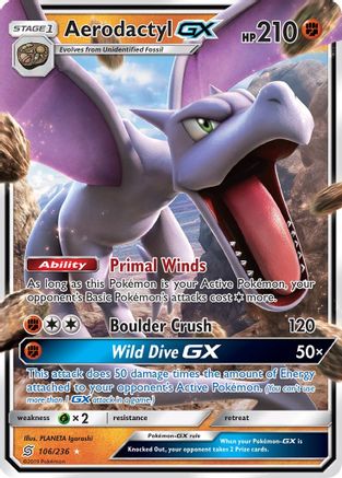 Aerodactyl GX (106/236) - SUM  - Ultra Rare - Holofoil