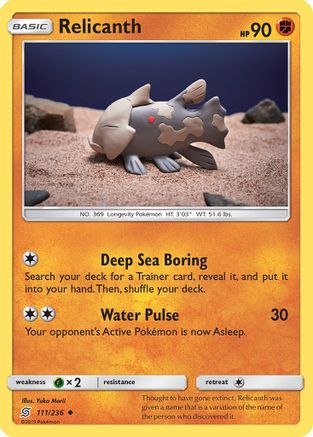 Relicanth (111/236) - SUM  - Uncommon - Reverse Holofoil