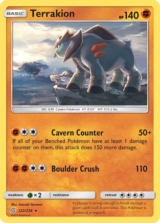 Terrakion (122) - SUM  - Holo Rare - Holofoil