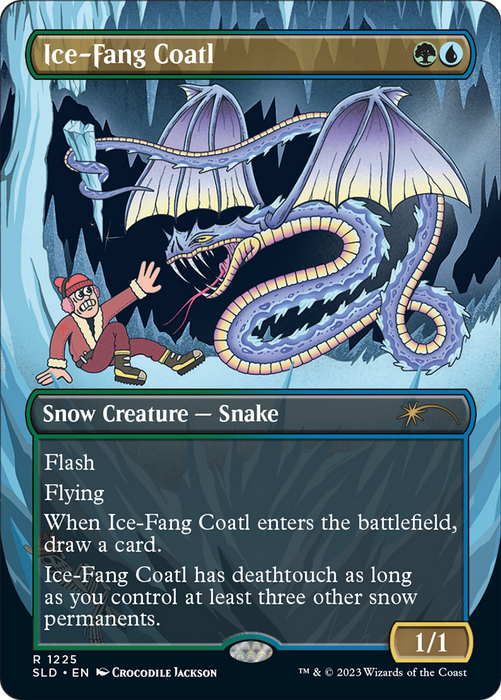 Ice-Fang Coatl (SLD-1225) - rare (Borderless) - Foil