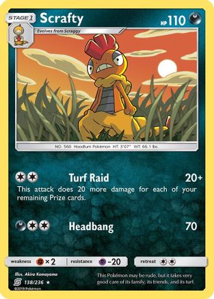 Scrafty (138) - SUM  - Rare