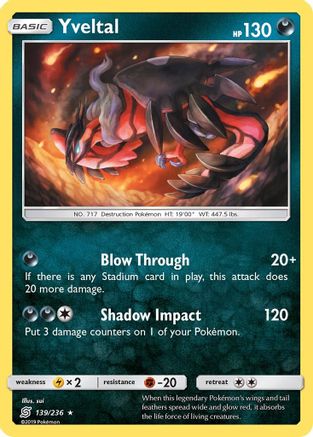 Yveltal (139/236) - SUM  - Holo Rare - Reverse Holofoil