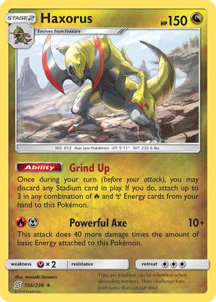 Haxorus (156/236) - SUM  - Holo Rare - Reverse Holofoil