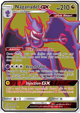 Naganadel GX (Full Art) (230) - SUM  - Ultra Rare - Holofoil