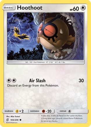Hoothoot (165/236) - SUM  - Common - Reverse Holofoil