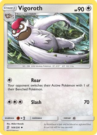 Vigoroth (169) - SUM  - Uncommon - Reverse Holofoil